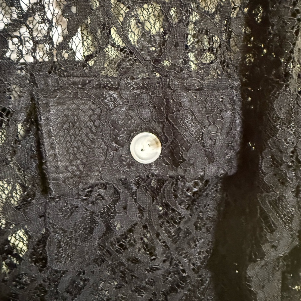 ANDREE BY UNIT Black Lace Blouse *NEW WITH TAGS* - Picture 7 of 12